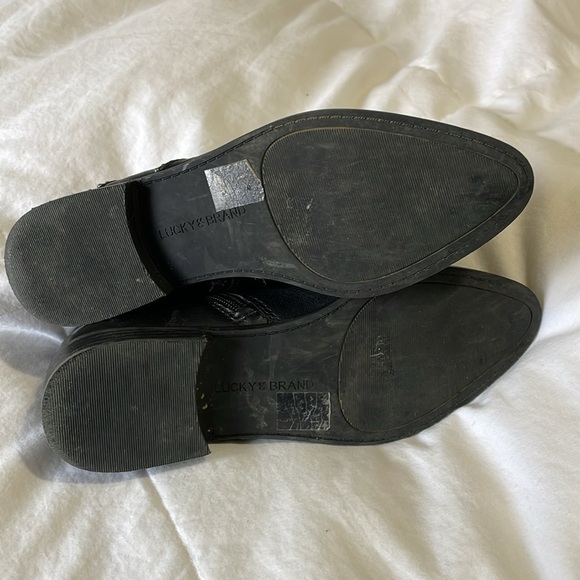 LUCKY BRAND | PERRMA |Studded|Round Toe |Ankle |Leather Bootie |Black | Size 6.5 - Picture 8 of 14